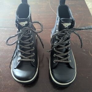 Rocket Dog Rain Boots Black High-Top Women's Shoes Size 6
